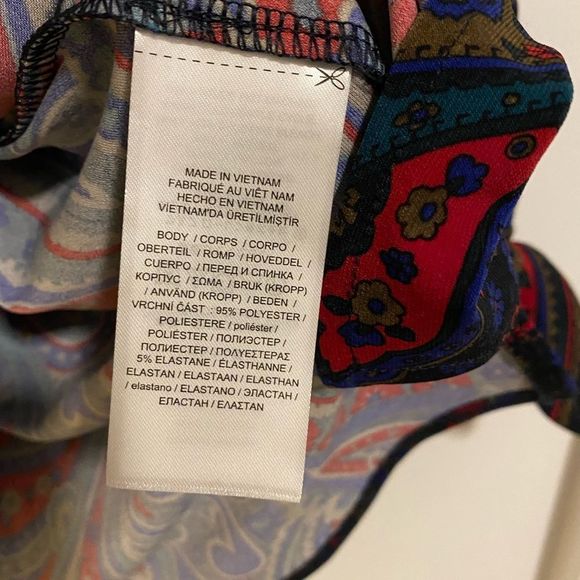 Lauren Ralph Lauren Floral Multicolor Paisley Top Sz XXL - Picture 4 of 10